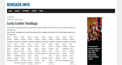Desktop Screenshot of bensack.info